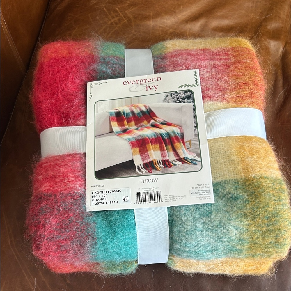 Macy's Evergreen Ivy Vibrant Multicolor Throw